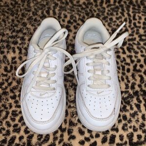 -Kid's Youth Nike White Airforce 1 Tennis Shoes #DH2925-111 As Is Size: 11C